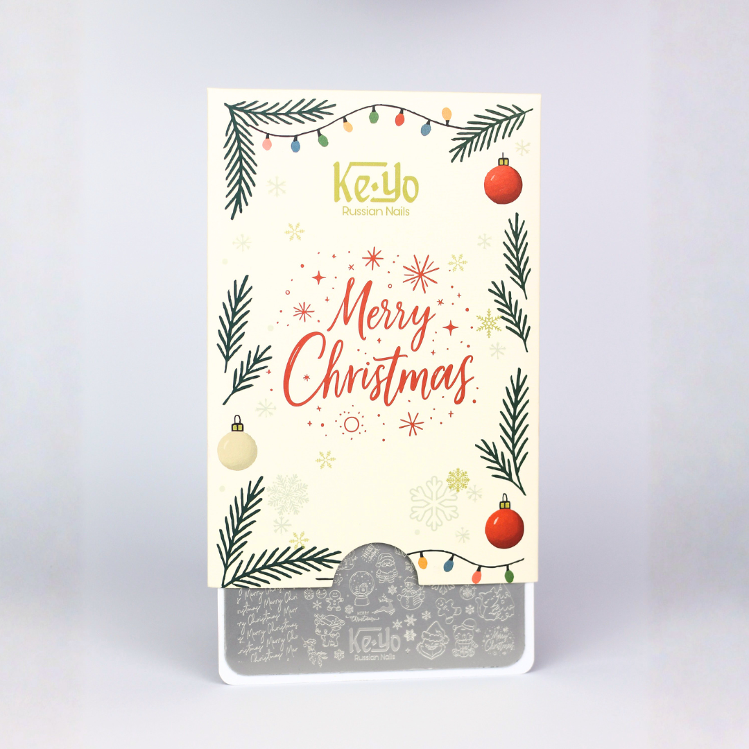 Placa de estampado Merry Chritmas